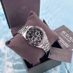 Bulova Men's Marine Star Black Dial Chronograph Watch