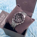 Bulova Men's Marine Star Black Dial Chronograph Watch