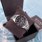 Bulova Men's Marine Star Black Dial Chronograph Watch