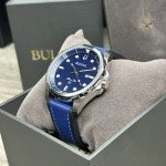 Vintage Bulova Marine Star Men's Watch with Leather Strap