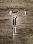 Vintage Lucite Cane Walking Stick with Removable Head