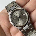 Vintage Swiss Stainless Steel Ronda Men's Watch