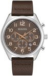 Bulova Classic Men's Chronograph Leather Watch