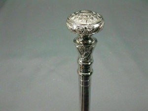 Vintage Handmade Silver Stainless Steel Hiking Cane