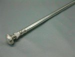 Vintage Handmade Silver Stainless Steel Hiking Cane