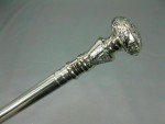 Vintage Handmade Silver Stainless Steel Hiking Cane