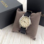 Men's Vintage Bulova Hack Watch – Ivory & Black