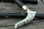 Vintage Victorian Brass Handle Wooden Walking Cane