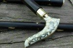 Vintage Victorian Brass Handle Wooden Walking Cane