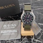 Bulova Men's Hack Automatic Green Leather Watch