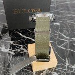 Bulova Men's Hack Automatic Green Leather Watch