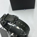 Bulova Hack Black Dial Green Leather Watch