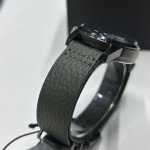 Bulova Hack Black Dial Green Leather Watch