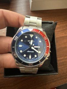 Seiko 5 Vintage Blue Men's Sports Watch