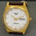 Vintage Seiko 5 Automatic Men's Watch – White Dial