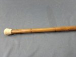 Vintage Bamboo Crook Handle Walking Stick Cane