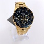 Vintage Bulova Gold/Black Marine Star Chronograph Watch