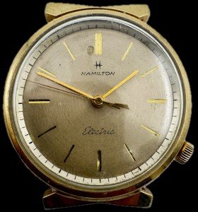 Vintage 34mm Hamilton Beige Electric Wristwatch