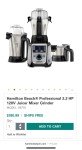 Hamilton Beach Professional Juicer Mixer Grinder - Silver