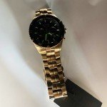 Vintage Bulova Gold/Black Marine Star Chronograph Watch