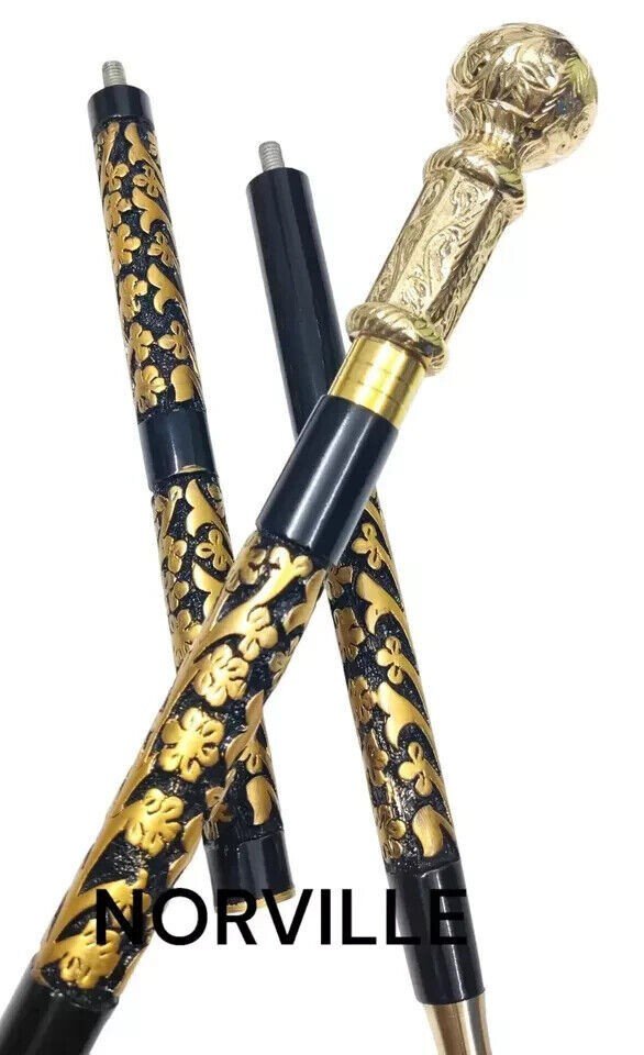 Vintage Handmade Wooden Walking Cane - Elegant Style