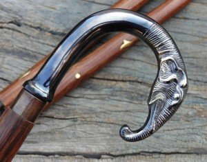 Victorian Brass Handle Wooden Walking Cane