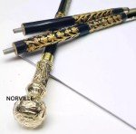 Elegant Wooden Walking Cane - Vintage Handmade Style