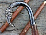 Victorian Brass Handle Wooden Walking Cane