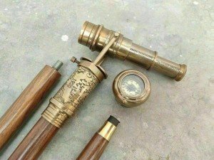 Antique Dollond London Cane with Telescope Handle