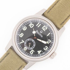 Bulova WWII Military-Style Stainless Steel Watch
