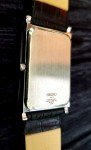 Vintage Men's Dress Watch with White Dial & Leather Band