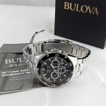 Men's Bulova Marine Star Black Dial Chrono Watch