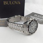 Men's Bulova Marine Star Black Dial Chrono Watch