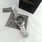 Men's Bulova Marine Star Black Dial Chrono Watch