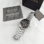 Men's Bulova Marine Star Black Dial Chrono Watch