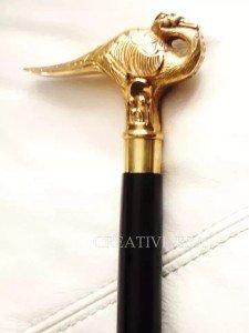 Victorian Black Wood Walking Stick Cane Gift