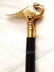 Victorian Black Wood Walking Stick Cane Gift
