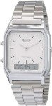 Vintage CASIO Dual Time Stainless Steel Band Watch
