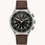 Bulova A-15 Black Dial Leather Pilot Watch