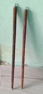 Set of 2 Vintage Wooden Walking Canes