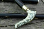 Victorian Brass Handle Wooden Walking Stick Cane