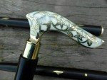 Victorian Brass Handle Wooden Walking Stick Cane