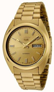 Vintage Seiko 5 Gold Tone Men's Watch