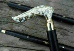 Victorian Brass Handle Wooden Walking Stick Cane