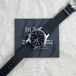 Bulova Men's Military Hack Black Dial Watch