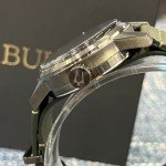 Bulova Hack 38MM Black Dial Leather Strap Watch