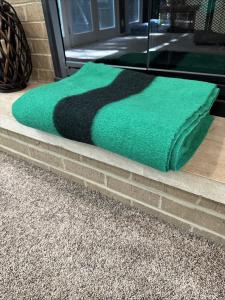 Hudson’s Bay Vintage Wool Blanket with Black Stripe