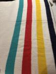 Vintage Hudson’s Bay 4-Point Wool Blanket 90"x75