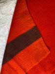 Vintage Hudson Bay Wool Blanket, Red/Black Stripes