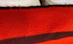 Vintage Hudson Bay Wool Blanket, Red/Black Stripes